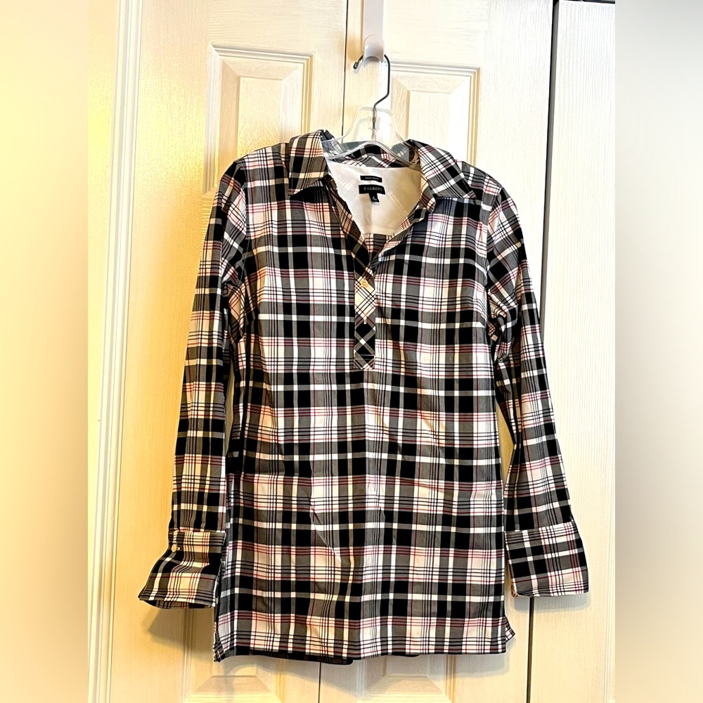 Talbots long-sleeve plaid shirt